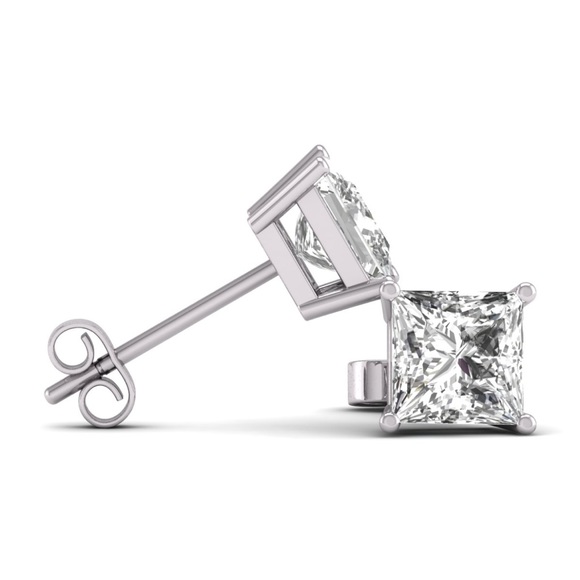 Jewelry - COPY - Elegant 14k white gold large 2 carat + lab diamond certified solitaire s…